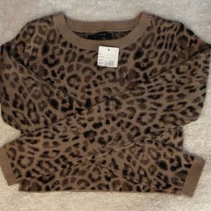 BOUTIQUE leopard cropped sweater 🍁🍂